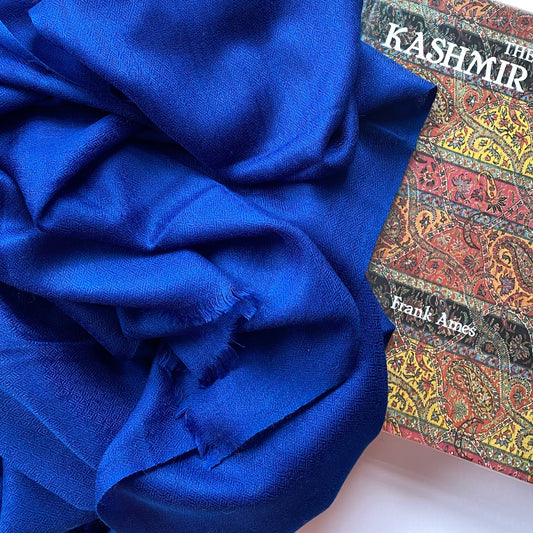Electric Blue Hand-woven Cashmere Scarf