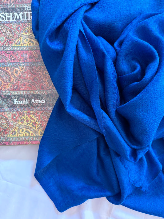 Electric Blue Hand-woven Cashmere Scarf