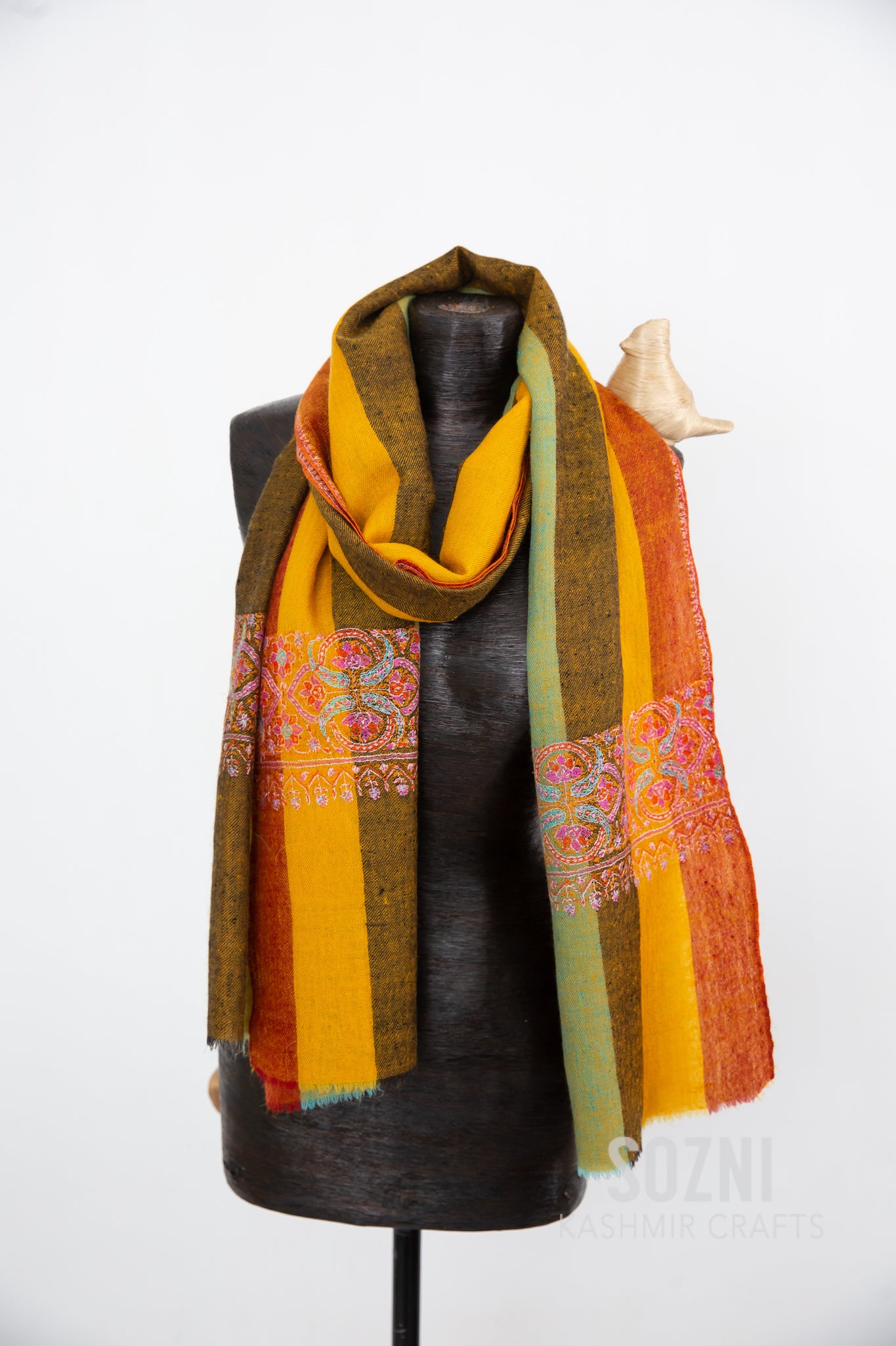 Multi Colour Border Pashmina Stole