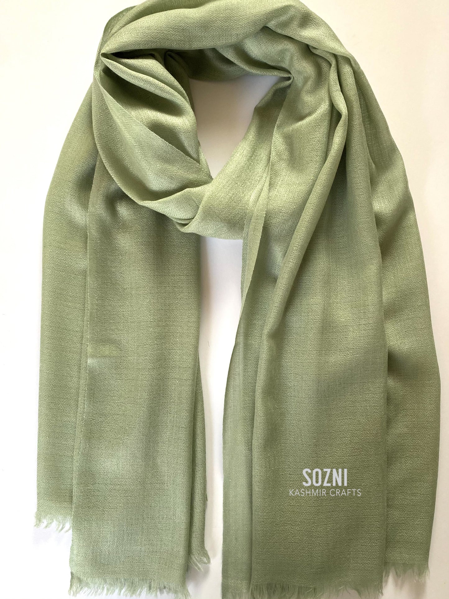 Tea Green Cashmere Stole