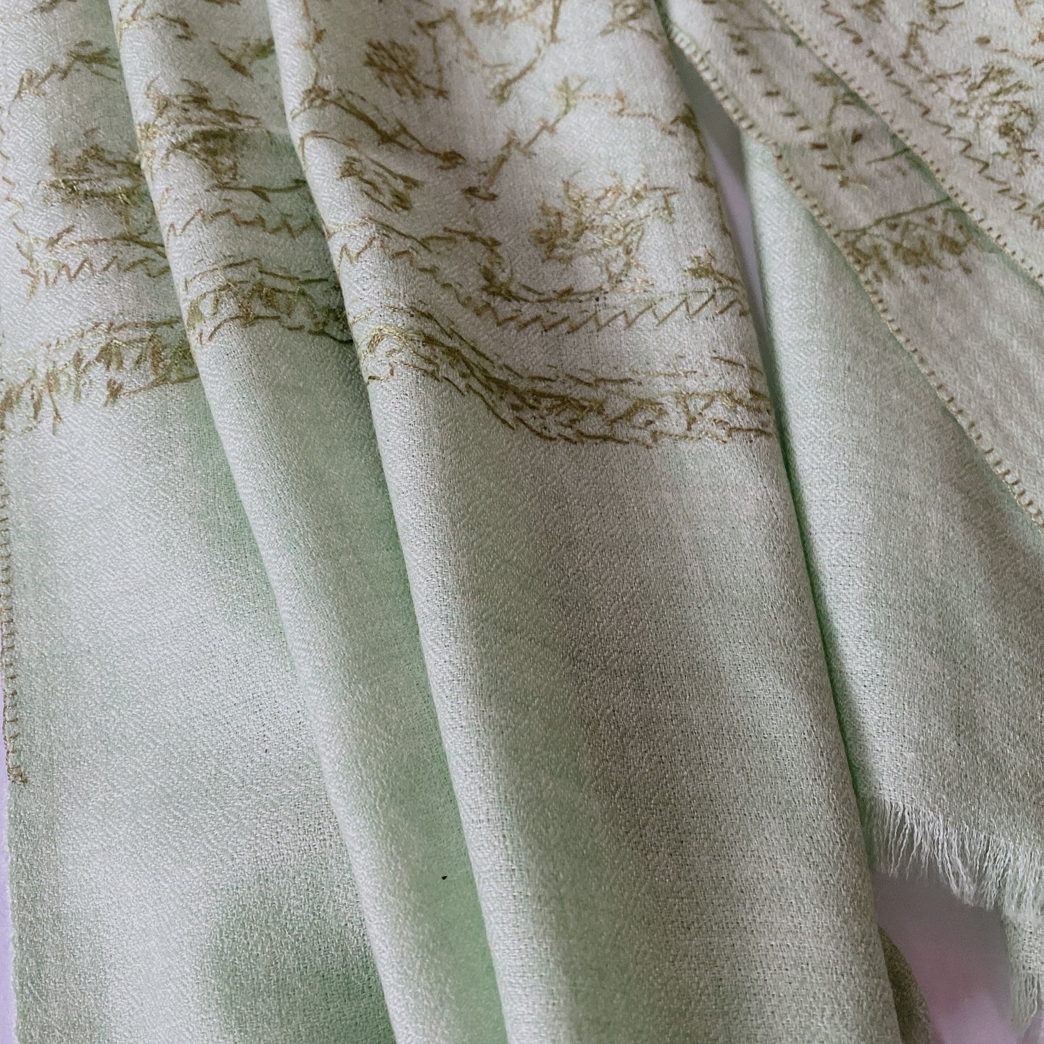 Hand Embroidery Cashmere Scarf