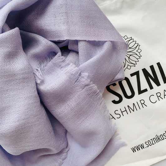 Light Purple Cashmere Wool Scarf