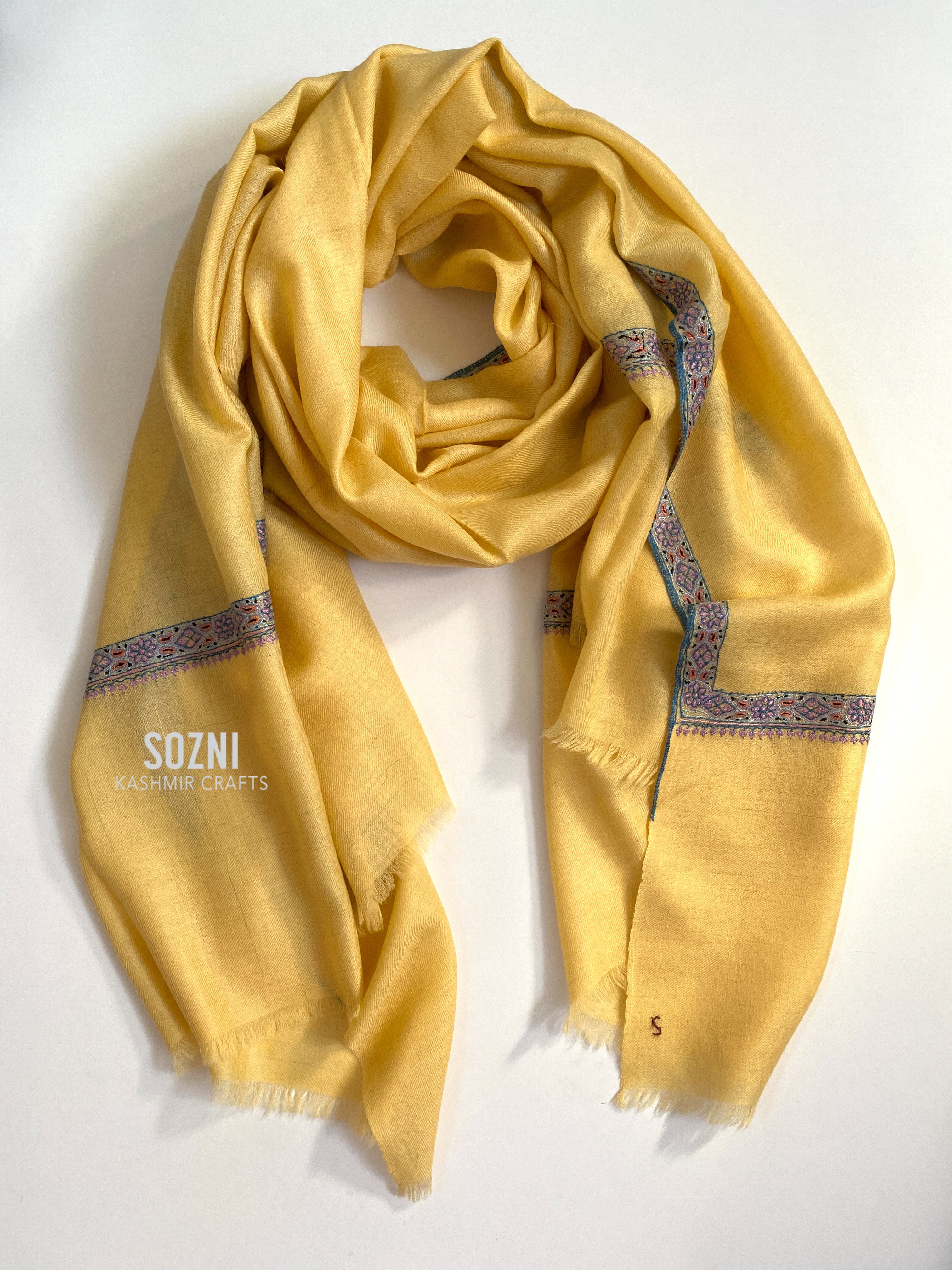 Yellow clearance pashmina scarf